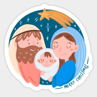 Nativity Hand Drawn Sticker